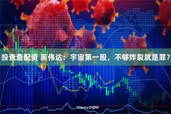 投查查配资 英伟达：宇宙第一股，不够炸裂就是罪？